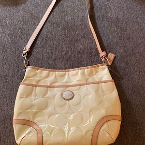 COACH Cream Colored Crossbody Handbag